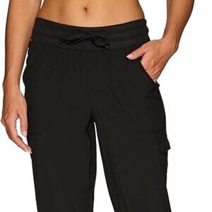 RBX Active Women's Fashion Lightweight Woven Drawstring Cargo Capri Pant /Size M